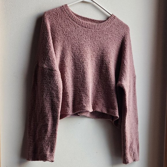 Sincerely Jules Mauve Long Sleeve Crop Top Size Small - Picture 4 of 15